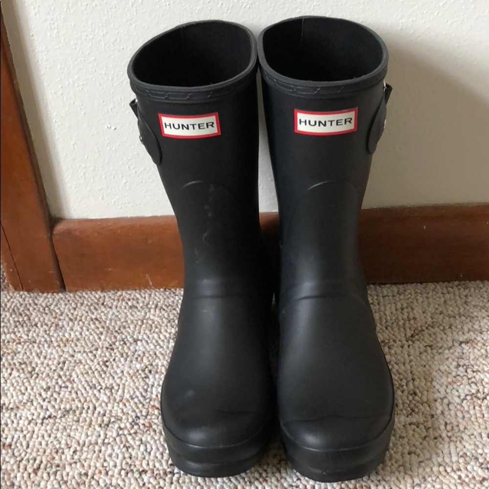 Like New Black Hunter Rain Boots